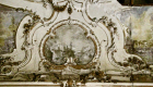 Palazzo Papè Valdina, particolare degli affreschi nel salone delle feste
